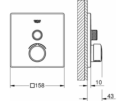 Смеситель термостатический Grohe Grohtherm Smartcontrol 29147000