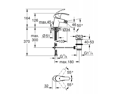Смеситель для биде Grohe Eurosmart 32929002