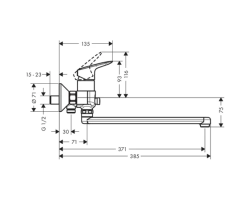 Смеситель для ванны Hansgrohe Logis 71402000