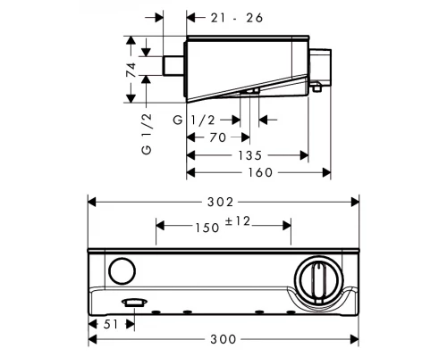 Термостат Hansgrohe Ecostat Select 13171400 для душа, белый/хром
