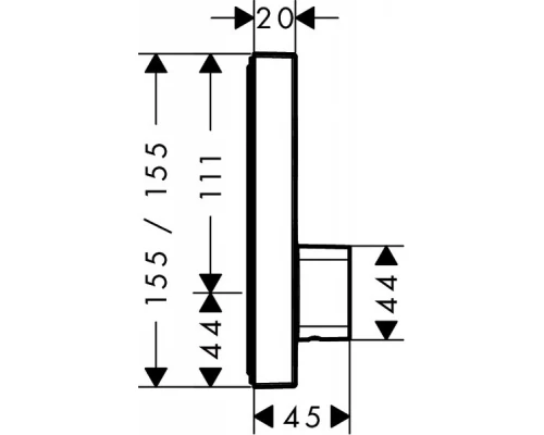 Смеситель Hansgrohe ShowerSelect для душа, термостатический, хром, 15767000