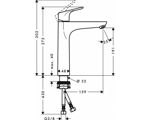 Смеситель Hansgrohe Focus 31518000 для раковины