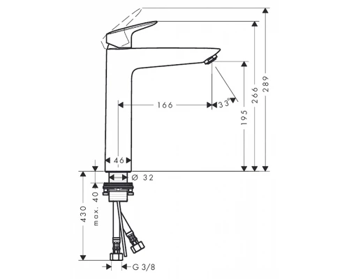 Смеситель Hansgrohe Logis 71091000 для раковины