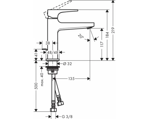 Смеситель Hansgrohe Metropol 32506000 для раковины