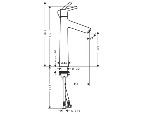 Смеситель Hansgrohe Talis S 190 72032000 для раковины