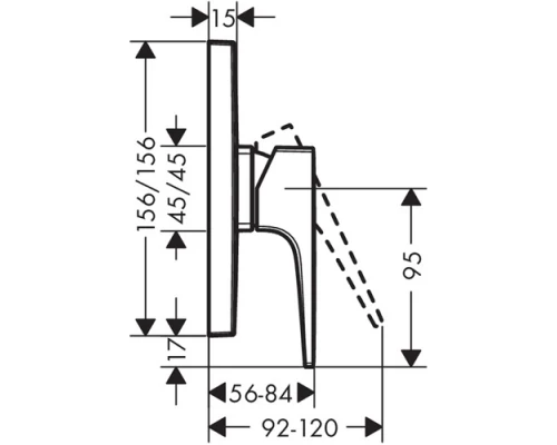 Смеситель Hansgrohe Metropol для душа, хром, 74565000