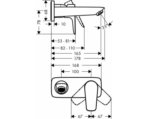 Смеситель Hansgrohe Talis E, хром, 71732000