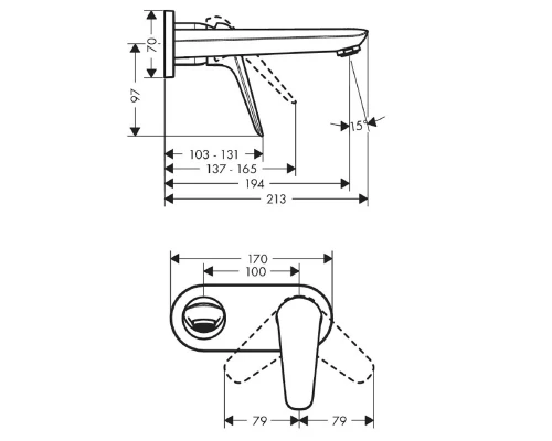 Смеситель Hansgrohe Novus для раковины, хром, 71127000