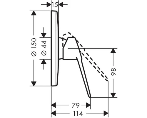 Смеситель Hansgrohe Novus Loop для душа, хром, 71365000
