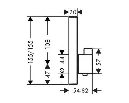 Смеситель Hansgrohe ShowerSelect для душа, термостатический, золото, 15763990