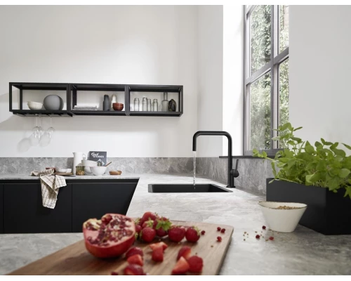 Смеситель Hansgrohe Talis M54, для кухни, черный матовый, 72806670