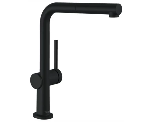 Кухонный смеситель Hansgrohe Talis M54, 72808670, с вытяжным изливом, черный матовый