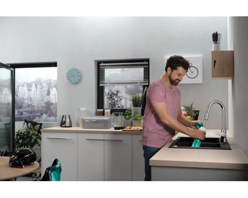 Смеситель Hansgrohe Focus M42 для кухонной мойки с выдвижным изливом, хром глянцевый, 71800000