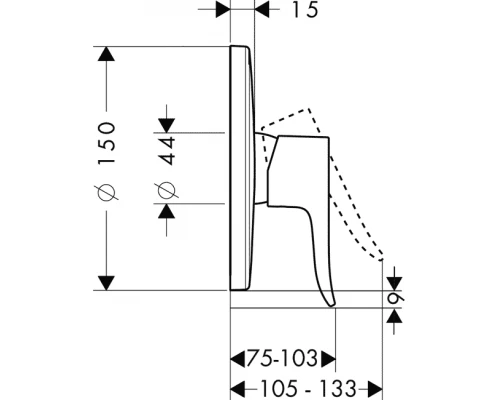 Смеситель Hansgrohe Metris для душа, хром, 31685000