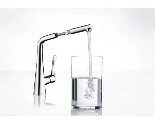 Смеситель Hansgrohe Metris 14821800 для кухонной мойки, под сталь