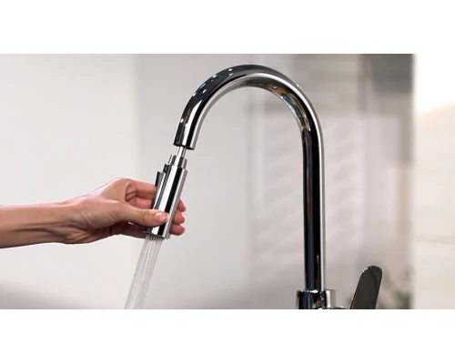Смеситель Hansgrohe Focus, для кухни, выдвижной излив, цвет сталь, 31815800
