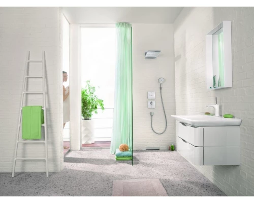 Смеситель Hansgrohe PuraVida 15275400 для раковины с гигиеническим душем, белый/хром