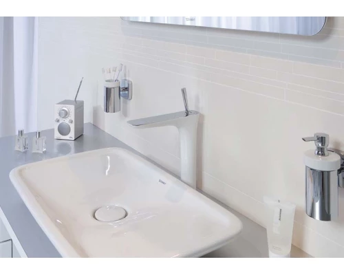 Смеситель Hansgrohe PuraVida 15275400 для раковины с гигиеническим душем, белый/хром