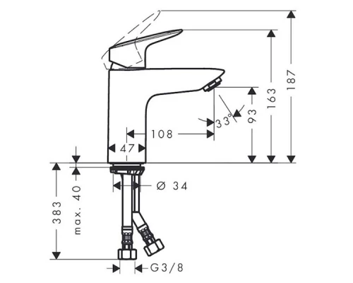 Смеситель для раковины Hansgrohe Logis 71101000