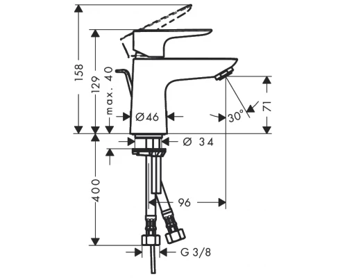 Смеситель Hansgrohe Talis E 71700000 для раковины