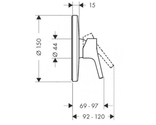 Смеситель Hansgrohe Talis S для душа, хром, 72605000
