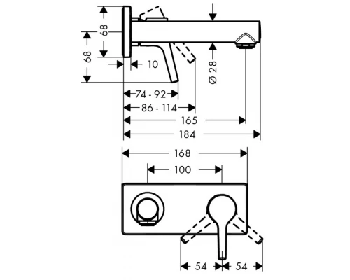 Смеситель Hansgrohe Talis S для раковины, хром, 72110000