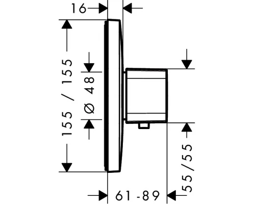 Смеситель Hansgrohe Ecostat E Highflow для душа, хром, 15706000