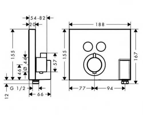 Смеситель Hansgrohe ShowerSelect для душа, хром, 15765000