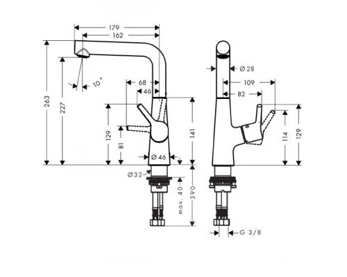 Смеситель Hansgrohe Talis S 210 72105000 для раковины, хром
