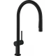 Кухонный смеситель Hansgrohe Talis M54, 72801670, с вытяжным изливом, 2 режима струи, sBox, чёрный матовый