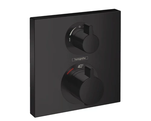 Смеситель Hansgrohe Ecostat S для душа, термостатический, черный матовый, 15714670