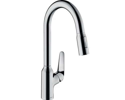 Смеситель Hansgrohe Focus M42 для кухонной мойки с выдвижным изливом, хром глянцевый, 71800000