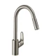 Смеситель Hansgrohe Focus, для кухни, выдвижной излив, цвет сталь, 31815800