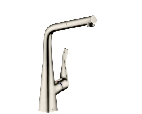 Смеситель Hansgrohe Metris 14821800 для кухонной мойки, под сталь