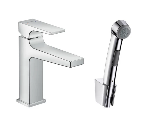 Смеситель Hansgrohe Metropol 32522000 для раковины с гигиеническим душем