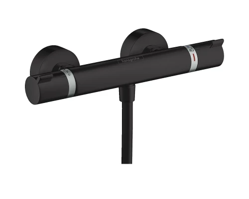 Смеситель для душа Hansgrohe Ecostat Comfort, термостатический, черный матовый, 13116670