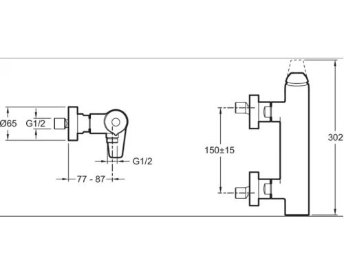 Смеситель Jacob Delafon Avid E97368-CP для душа