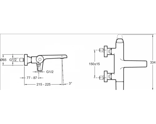 Смеситель Jacob Delafon Avid E97369-CP для ванны/душа