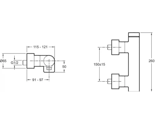 Смеситель Jacob Delafon Composed E73091-CP для душа
