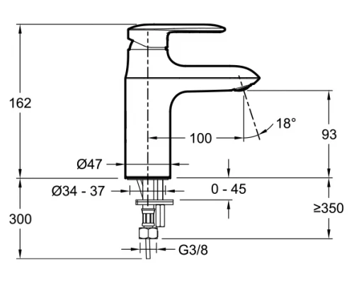 Смеситель Jacob Delafon Kumin E99447-CP для раковины