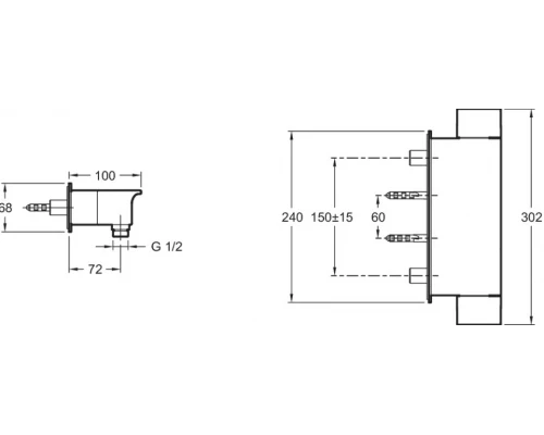 Смеситель Jacob Delafon Aleo E98705-CP для душа