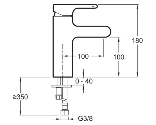 Смеситель Jacob Delafon Singulier E10496-CP для раковины