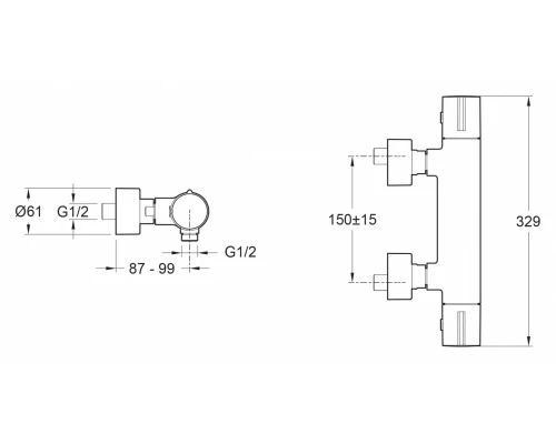 Термостат Jacob Delafon Toobi E8991-CP для душа