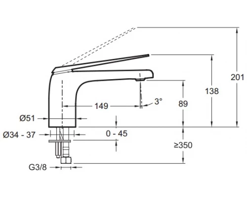 Смеситель Jacob Delafon Avid E97345-ND-CP для раковины