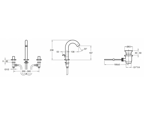 Смеситель Jacob Delafon Talan E10086-CP для раковины с донным клапаном