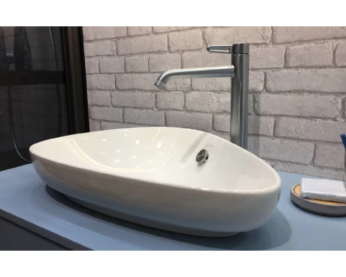 Смеситель Jacob Delafon  Nouvelle Vague E78337-CAT для раковины, высокий, с донным клапаном, цвет хром матовый