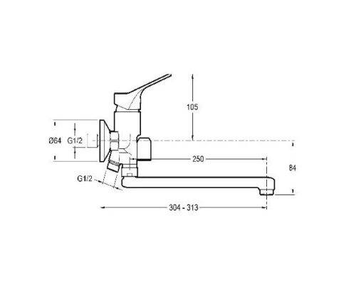 Смеситель Jacob Delafon Brive E78117-CP для ванны/душа