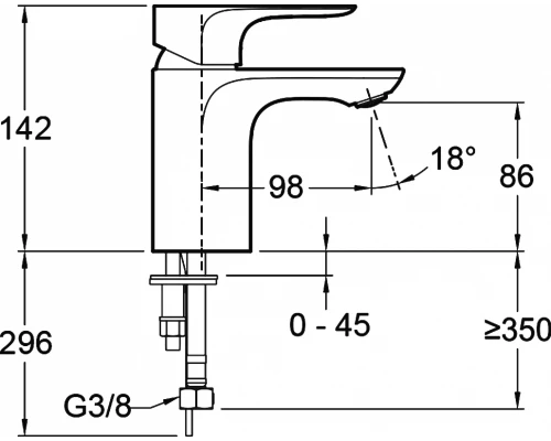 Смеситель Jacob Delafon ALEO E72277-CP для раковины