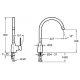 Смеситель Jacob Delafon Mariette E23303-CP для кухонной мойки