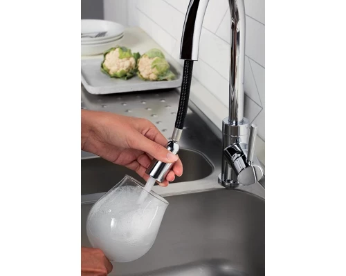 Смеситель Jacob Delafon Edouard E23308-CP для кухонной мойки, с выдвижным изливом